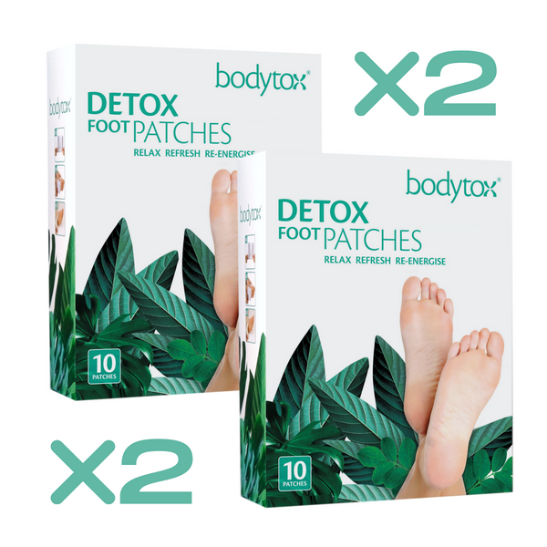 Twin Pack SAVE 25% - Detox Cleanse & Renew Foot Patches - 20 Patches