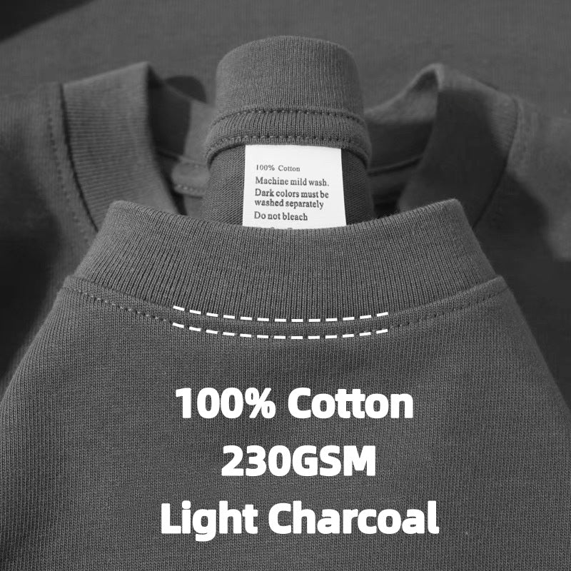 2026 Summer New, 100% Cotton T-Shirt, American Style Minimalist Loose Casual Top