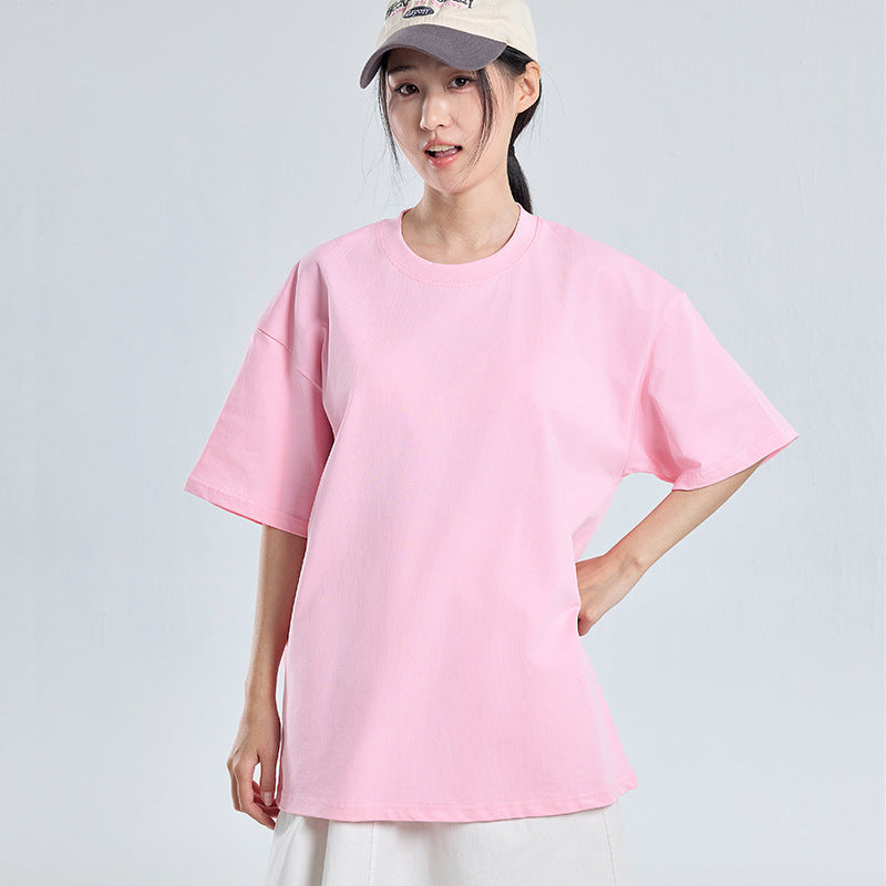 2026 Summer New, 100% Cotton T-Shirt, American Style Minimalist Loose Casual Top