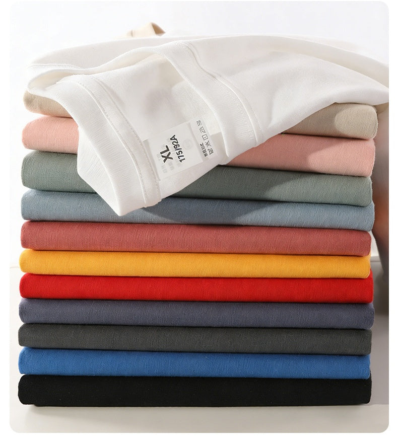 2026 Summer New, 100% Cotton T-Shirt, American Style Minimalist Loose Casual Top